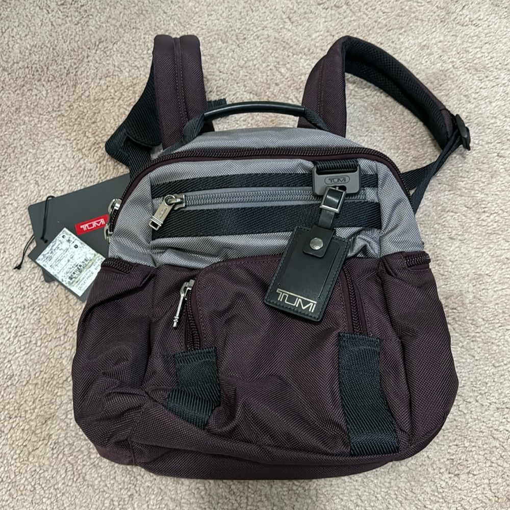 COPY - Tumi Evanston Mini Backpack ruckack - Maroon Grey